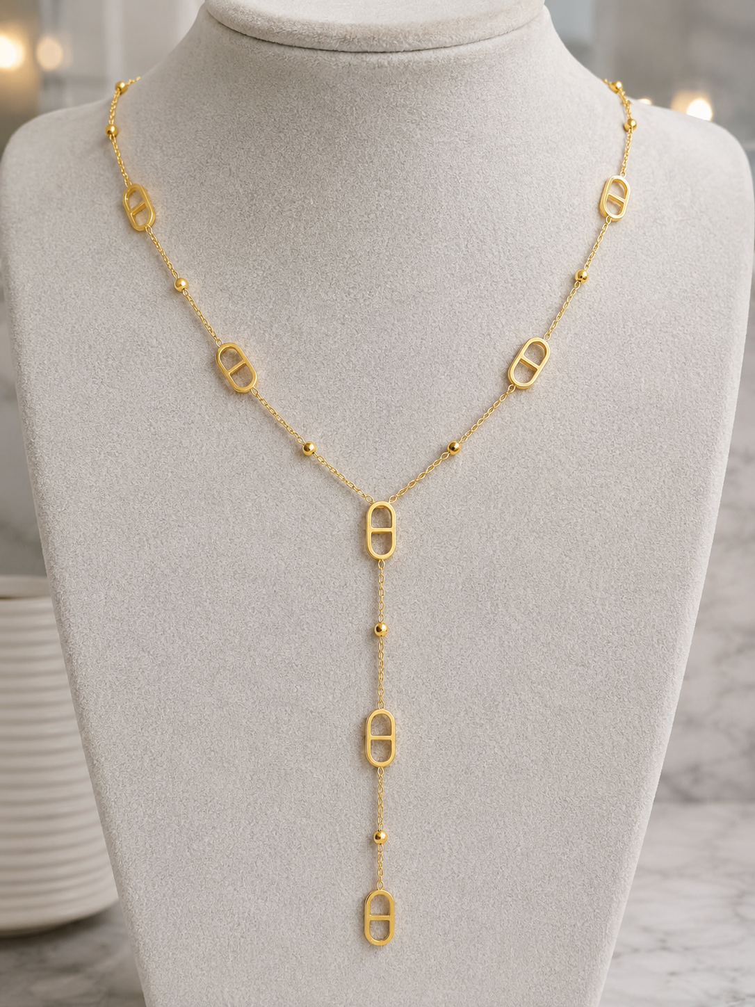 Collier Céleste Grain Café – Acier Inoxydable 316L