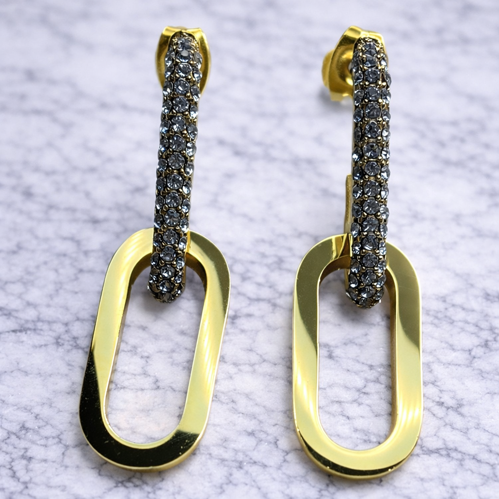 Bouclé d’oreille Doré Élégante - Acier inoxydable 316L
