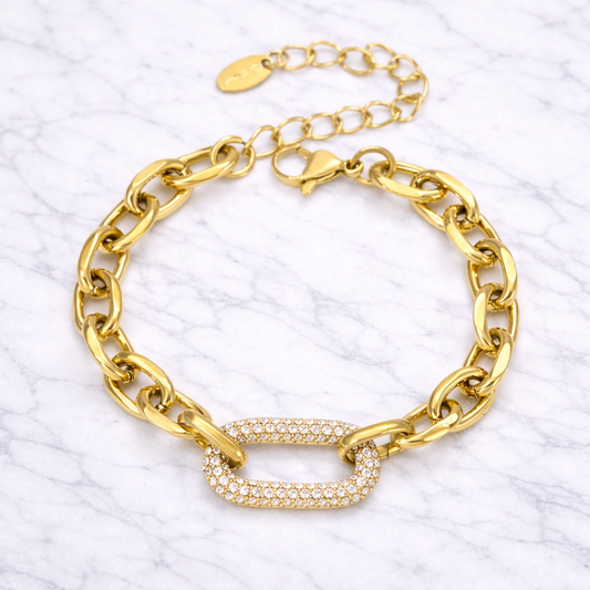 Bracelet Chaîne Doré Élégant - Acier inoxydable 316L